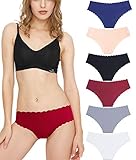 Donpapa Bragas para Mujer Pack sin Costuras Invisible Braguitas Microfibra Rayas Brief Bikini Culotte,Pack de 6...